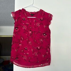 Magenta floral blouse